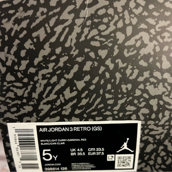 Air jordan 3 retro cardinal red - Picture 6 of 6